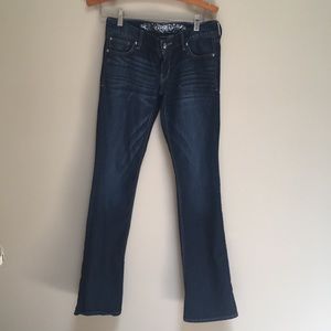 Express Women's Boot Cut Jeans in Deep Indigo